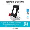 Luxrite 4" Square Ultra Thin LED Recessed Downlight 5 CCT Selectable 2700K-5000K 10W 700LM Dimmable Black LR23759 LR23773-1PK